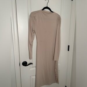 Long sleeve high slit shirt